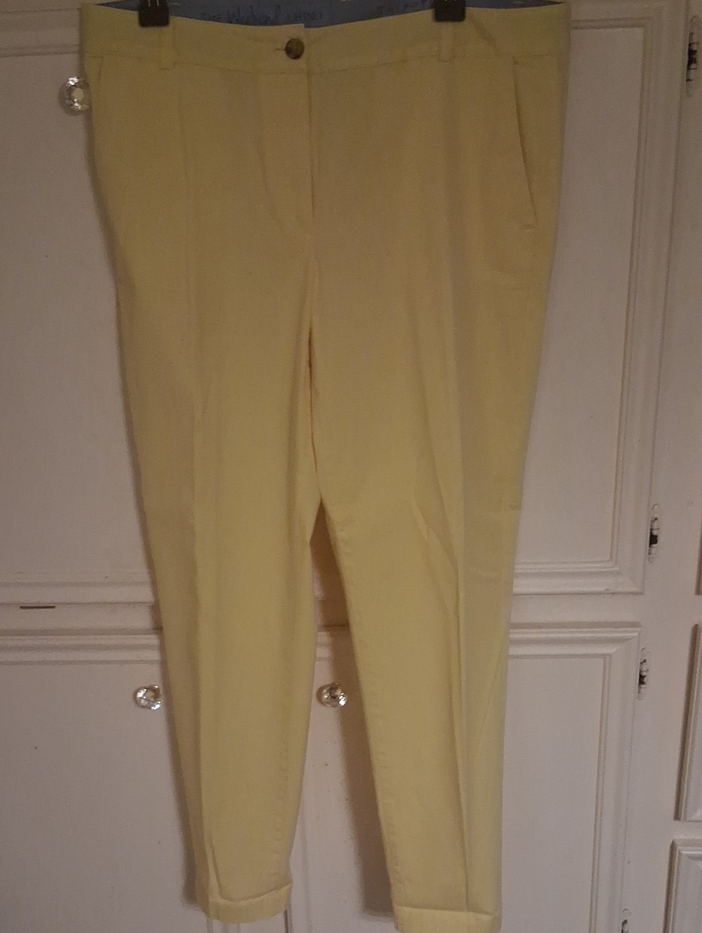 Women’s Yellow Straight-Leg Pants-Talbots:The Weekend Chino Pants Size 2×29 In.